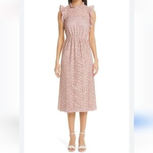 Kate Spade Pink Lace Midi Dress